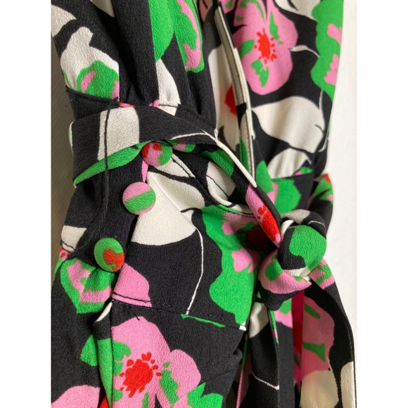 Who What Wear Women’s Floral Wrap Midi Dress Sleeveless V-Neck Ruffle Hem Size M - Picture 8 of 12